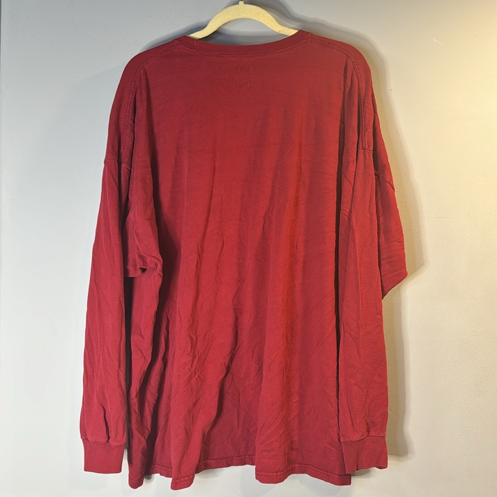 Brick red long sleeve tee shirt - Picture 7 of 10